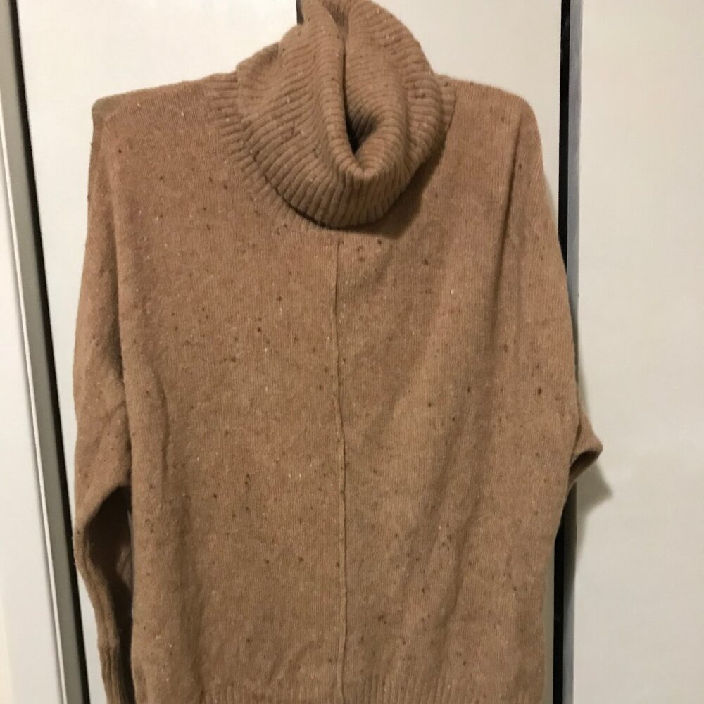 Ladies Peach Color Cowl Neck Sweater Large